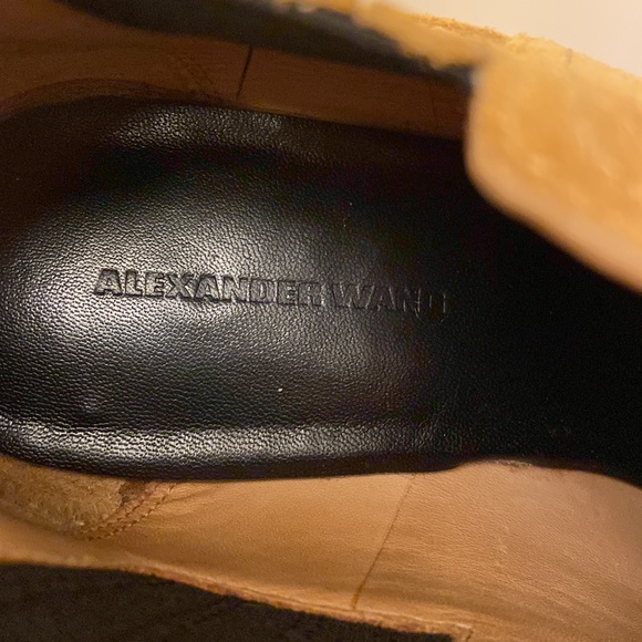 Alexander Wang Kori Suede Lift-Heel ankle Bootie Boots in Sahara Tan Brown 36 6 - Picture 8 of 14